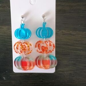 Colorful Pumpkin Dangle Earrings